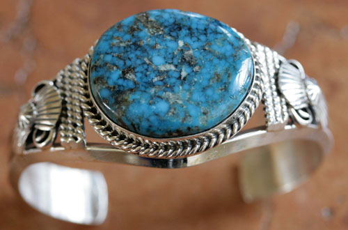 Navajo Silver Turquoise Bracelet by MaryAnn Spencer