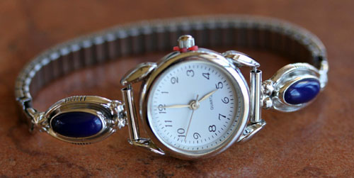 Navajo Lapis Ladies Watch by Etta Larry