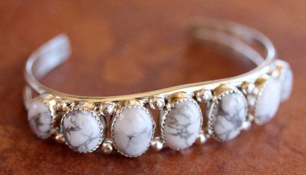 Navajo Silver Howlite Bracelet