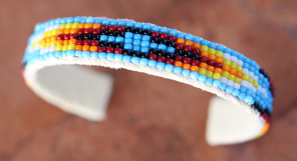 Navajo Leather Beaded Bracelet