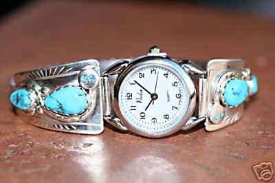 Zuni Indian Turquoise Women's Watch by Effie C.