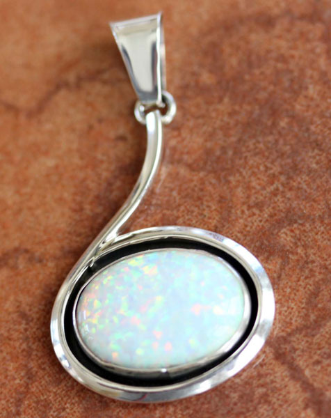 Navajo Created Opal Pendant by Donovan Skeets