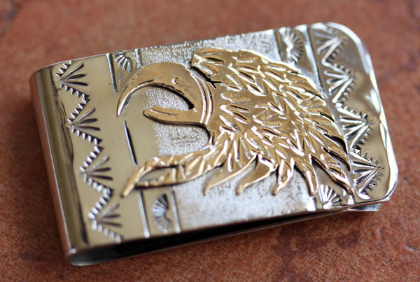 Navajo Silver Gold Money Clip by RJ