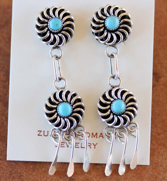 Zuni Native American Turquoise Earrings