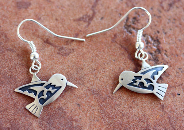 Navajo Sterling Silver Bird Earrings by S Gene