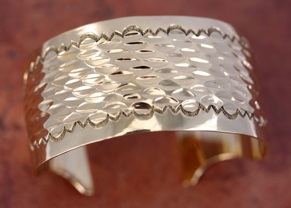 Navajo Native American Jeweler's Bronze Bracelet