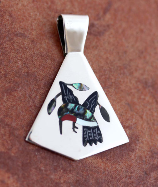 Zuni Native American Bird Pendant by SC Edaakie