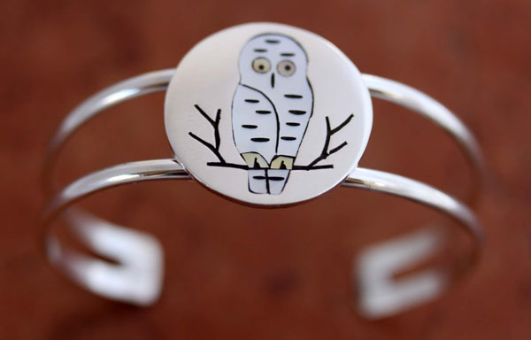 Zuni Sterling Owl Bracelet by Edaakie