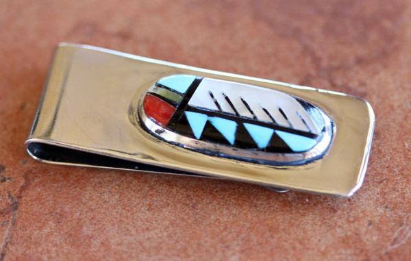 Zuni Native American Multi_Stone Money Clip