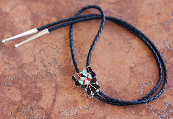 Zuni Native American Bird Bolo Tie