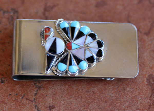 Zuni Native American Multi_Stone Money Clip