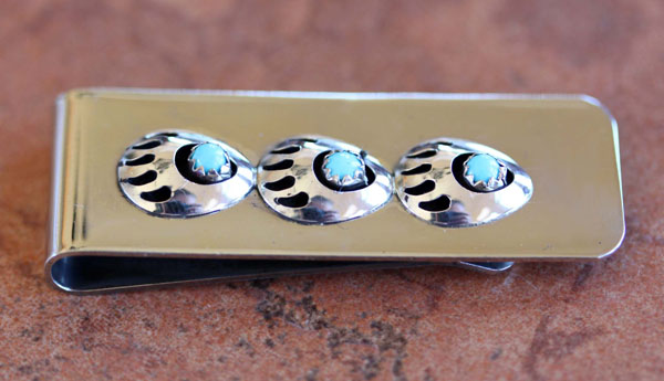 Navajo Native American Turquoise Money Clip