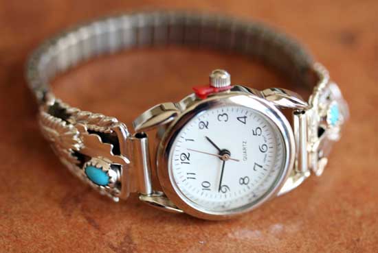 Navajo Turquoise Eagle Ladies Watch