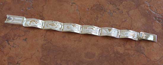 Native American Storyteller Link Bracelet by A Mariano