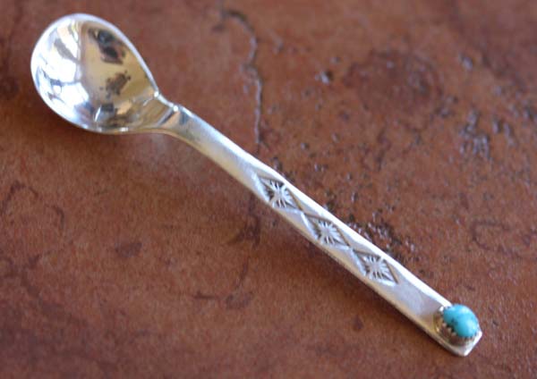 Navajo Sterling Silver Turquoise Decorative Spoon
