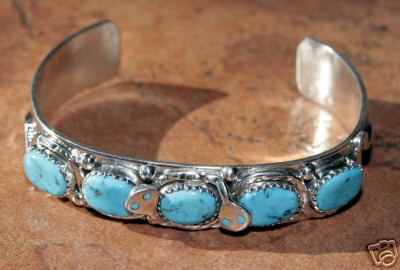 Zuni Native American Indian Stone Bracelet by Effie C.