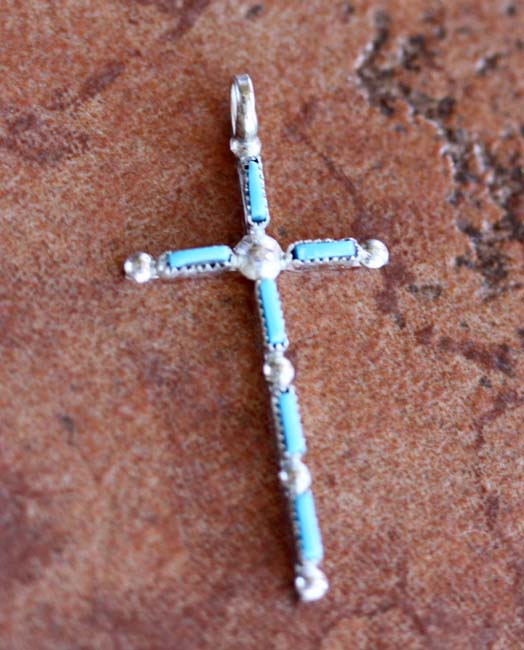 Navajo Turquoise Cross Pendant