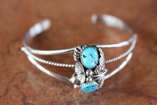 Navajo Silver Turquoise Bracelet