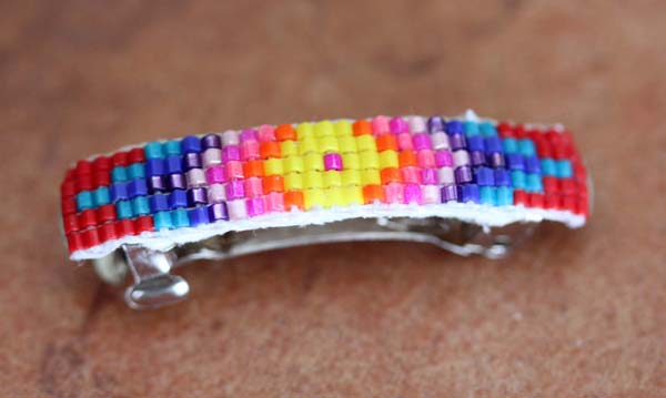 Navajo Sterling Silver Children's Beaded Hair Barrette