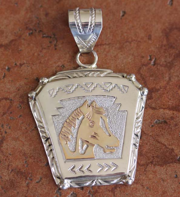 Navajo Sterling Horse Pendant