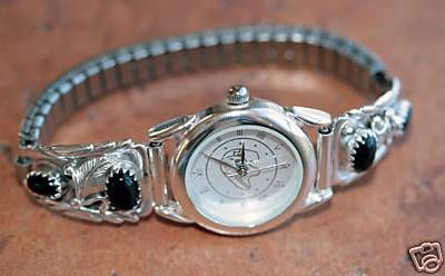 Navajo Onyx Women's Watch by Robert Brown