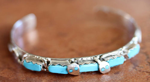 Zuni Native American Indian Stone Bracelet by Effie C.