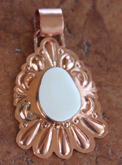 Navajo Copper Howlite Pendant