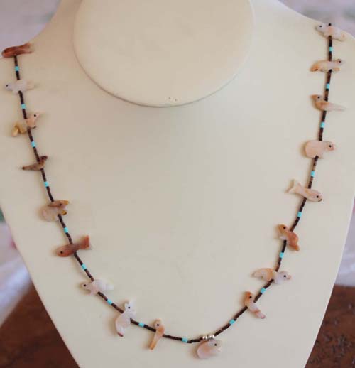 Navajo Fetish Beaded Necklace