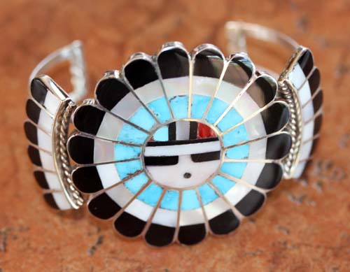 Zuni Multi_Stone Sunface Bracelet by J Massie