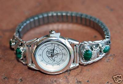 Navajo Malachite Women's Watch by Robert Brown