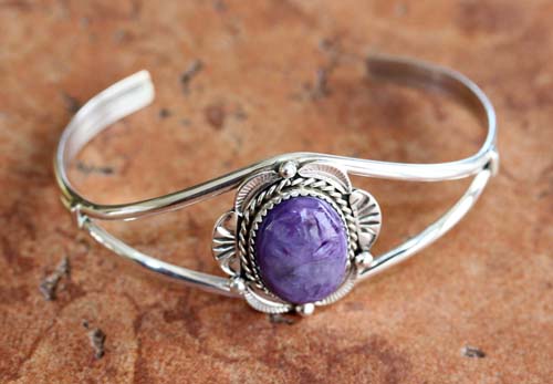 Navajo Silver Charoite Bracelet