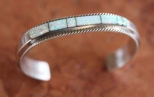 Navajo Native American Created Opal Bracelet